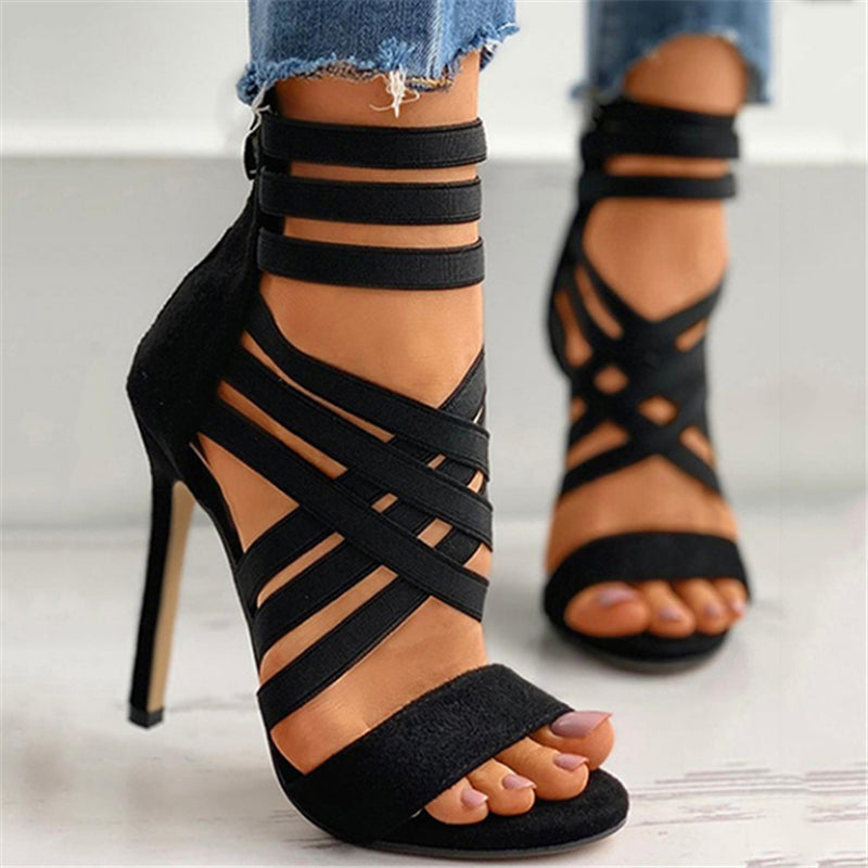 New Casual Peep-Toe Solid Color Pumps High Heels For Women