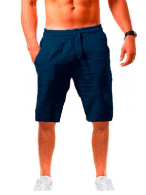 Men's Cotton Linen Fitness Casual Shorts