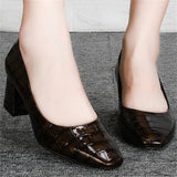 PU Leather Plaid Formal Dress Shoes