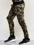 Men's Outdoor Military Multi Pockets Drawstring Camouflage Trousers