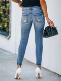 Casual Slim Ripped Denim Pants With Pockets