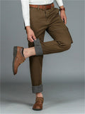 Male Warm Casual Loose Multiple Pockets Thick Pants