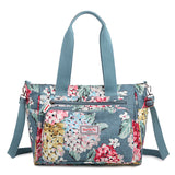 Beautiful Floral Print Nylon Waterproof Casual Lady Travel Shoulder Bag