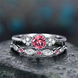 Pretty Fashion Sparkling Zircon Ring Set