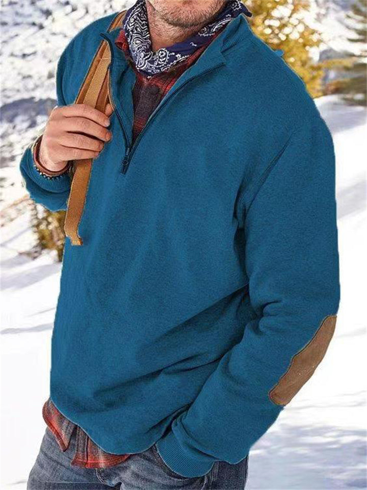 Men's Stylish Long Sleeve Stand Collar Pullover Sweatshirt