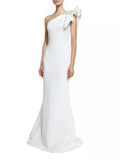 Stunning One Shoulder Ruffle Design Mermaid Maxi Dress for Prom