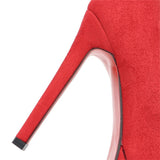 Pointed Toe Slip-On Solid Color High Heels