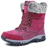 Winter Warm Plush Waterproof Suede Snow Boots for Women
