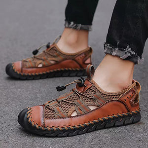 Men's Elastic Band Outdoor Closed Toe Sandals