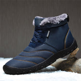 Winter Soft Sole Warm Flat Waterproof Ankle Snow Boots for Men