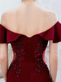 Elegant Off Shoulder Applique Sweetheart Neckline Dress for Formal Party