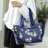 Beautiful Floral Print Nylon Waterproof Casual Lady Travel Shoulder Bag