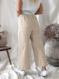 Ladies Casual Relaxed Stretch Pants with Pockets