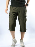 Men's Large Size Outdoor Camouflage Thin Cropped Pants