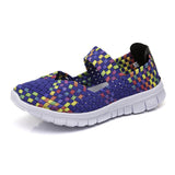Fashion Closed Toe Breathable Woven Sandals for Women