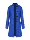 Men's Steampunk Vintage Gothic Long Frock Coat Uniform Costume