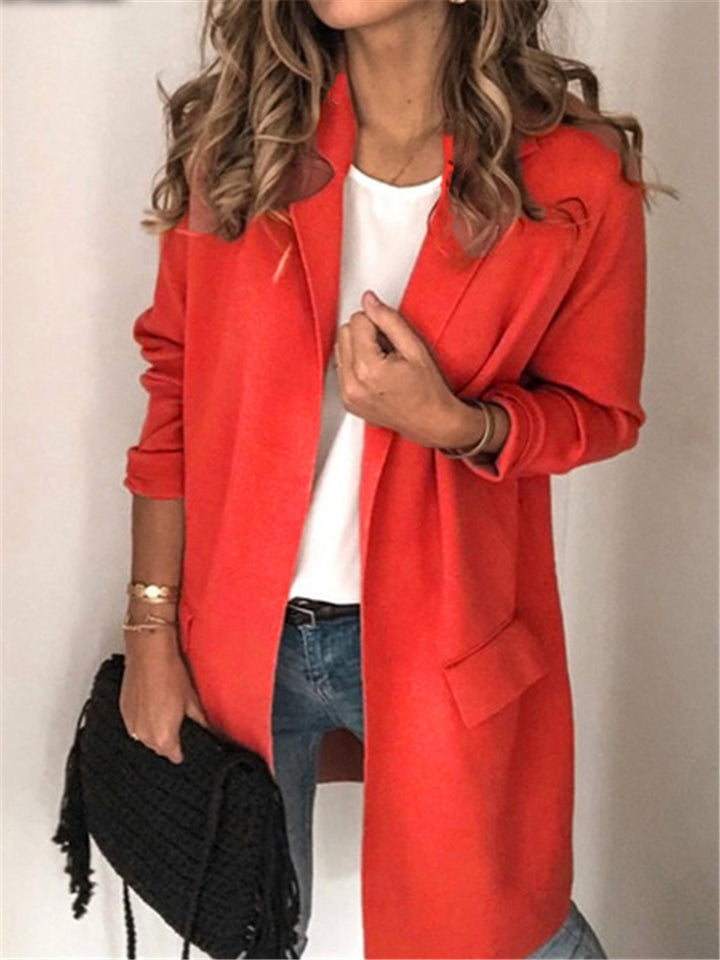 Women's Solid Color Casual Suit Jacket