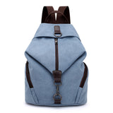 Casual Style Multi-Pocket Zipper Soft-Touch Canvas Durable Lightweight Backpack