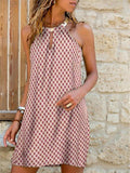 Halter Neck Sleeveless Multicolor Trendy Summer Dresses