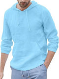 Casual Cotton Linen Long Sleeve Mens Lightweight Hoodie