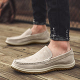 Fashion Cozy Velour Leather Slip On Shoes for Men