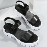 Fashion Comfy Soft Thick Sole Leather Sandals for Women
