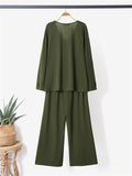 Women's Loose Comfy Long Sleeve 2-Piece Sets