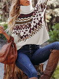 Vintage Striped Patchwork Halloween Lady Knit Sweaters