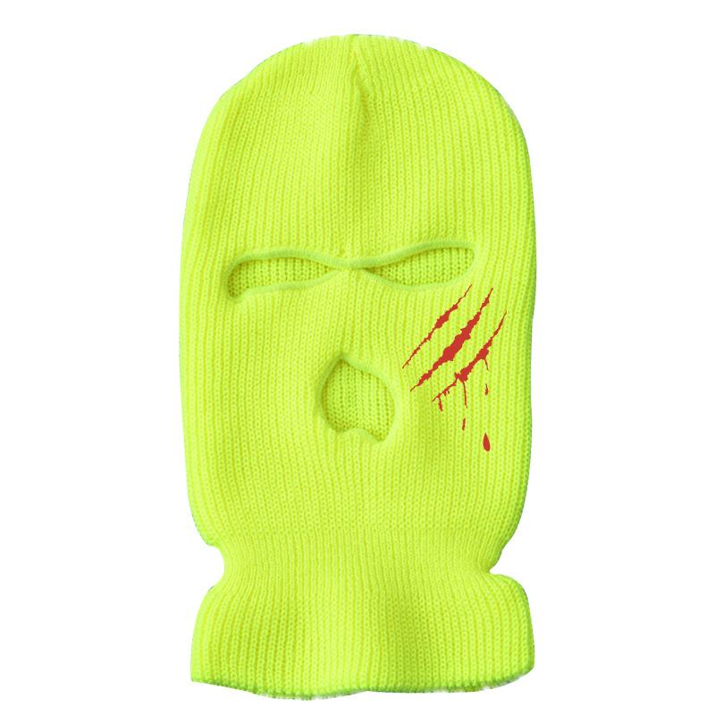 Embroidery Balaclava Knitted Face Mask
