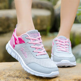 Women's Summer Comfy Ultra Light Lace Up Running Hiking Shoes