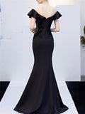 Elegant Off Shoulder Applique Sweetheart Neckline Dress for Formal Party