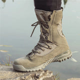 New Men's Casual Outdoor Army Boots Breathable Sage Green Non-Slip Boots