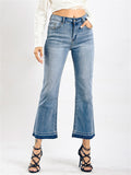 Women's Simple Style Washed Effect Loose Daily Denim Pants