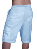 Drawstring Solid Color Shorts With Pockets