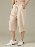 Men's Comfy Loose Cropped Linen Pants