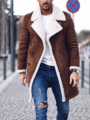 Men's Winter Polar Fleece Suede Cloth Keep Warm Coat