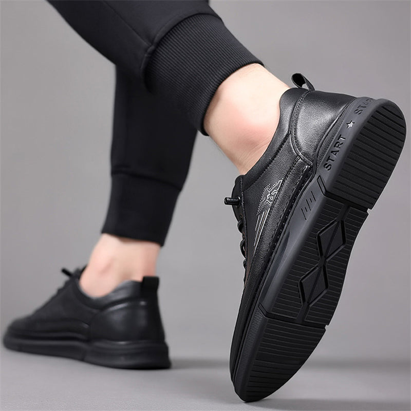 Fashion Hand Stitch Lace Up Genuine Leather Men Shoes