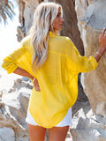 Summer Sandy Beach Sun Protection Thin Long Sleeve Ladies Blouse