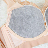 Women's Plus Size Big Cups Wireless Push Up Bra