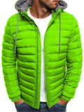 Men's Cozy Zip Up Cotton-Padded Hooded Coat for Winter