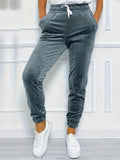 Drawstring Jogger Casual Velvet Pants for Women