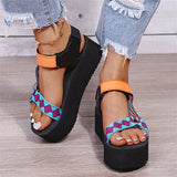 Summer Ultra Light Foam Sole Velcro Beach Sandals for Women