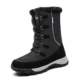 Cozy Warm Water Proof Thicken Fur Interior Lace Up Snow Boots