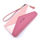 Women's Stylish Color Block Long Handbags