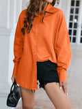 Women's Fashion Lapel Single Breasted Oversized  Blouses