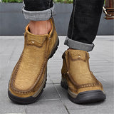 New Casual Fashion Comfy Solid Color Ankle Boots For Men