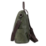 Simple Design PU Leather Zipper Travel Backpack