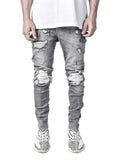 Men's Slim Fit Ripped Distressed Destroyed Biker Jeans Demin Pants