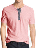 Summer Leisure Patchwork Slim Short Sleeve T-shirts For Men