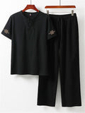 Loose Vintage Short Linen Outfits for Men